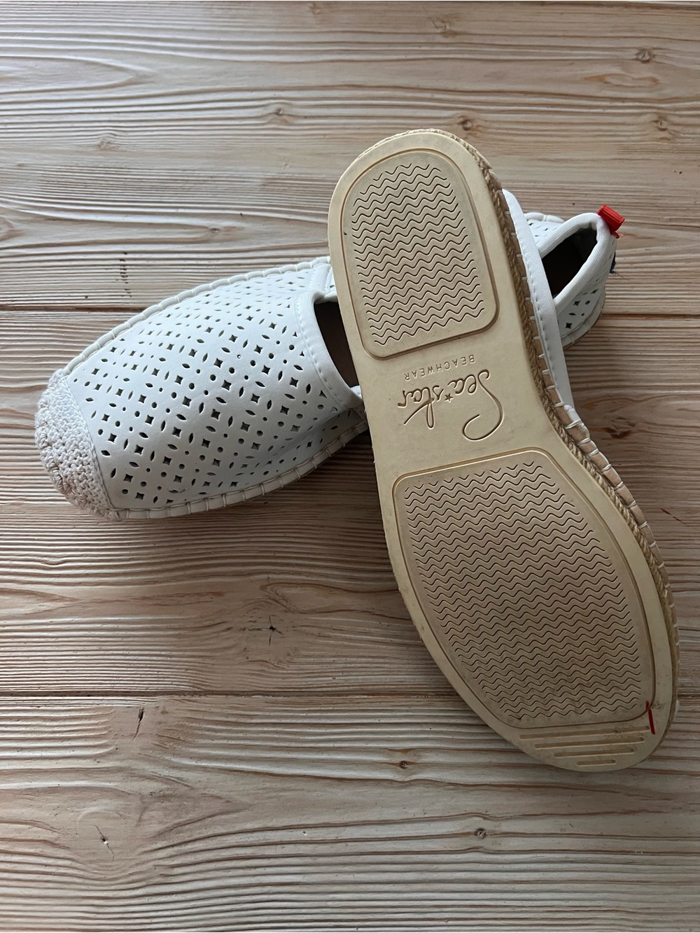 Sea Star Beachwear Perforated Espadrille Water Shoes Coastal Slip-On Size 9 - Picture 5 of 5